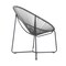 Armen Living Acapulco Indoor Outdoor Steel Papasan Lounge Chair with Gray Rope LCACSIGRY - alternate 8